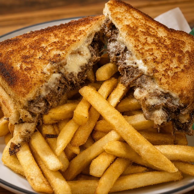 Texas Toast Grilled Cheese & Fries.